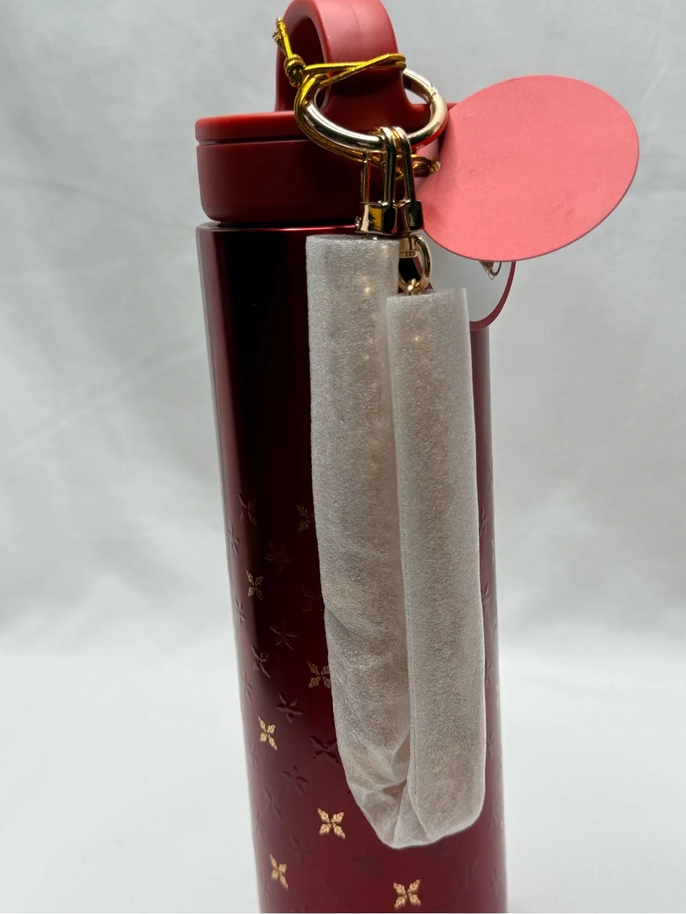 NWT Starbucks Red & Gold Star Stainless Steel Insulated Thermos 700ml